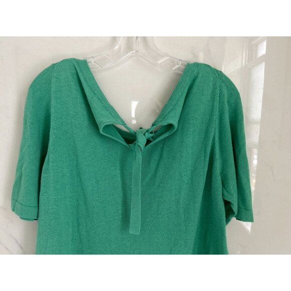 Anthropologie MOTH Tunic Top Green A-Line Off the Shoulder Size Large - Picture 4 of 11